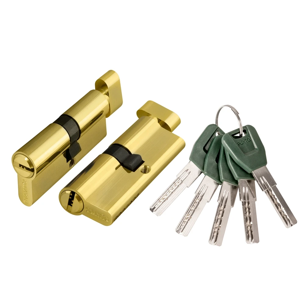 Фото Цилиндровый механизм (A202/70) A2002Knob70(30+10+30) с вертушкой PB латунь