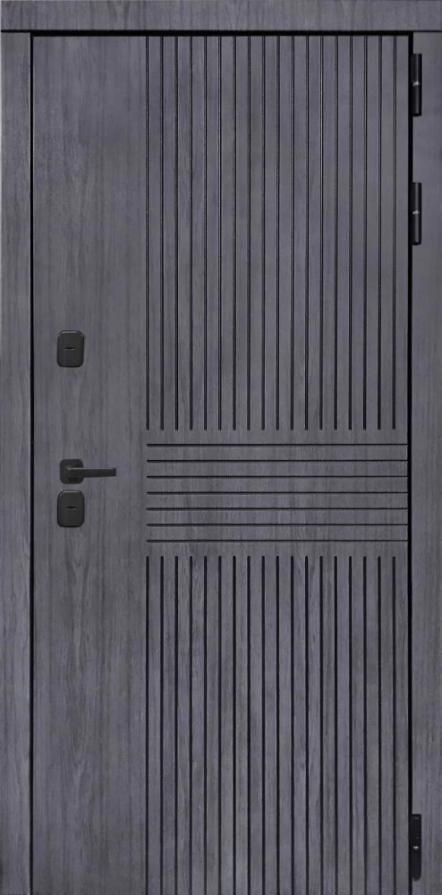 Входная дверь ДвериПРО Берген Фараон-2 (16мм, мореный дуб) DPRO196888 внешняя сторона